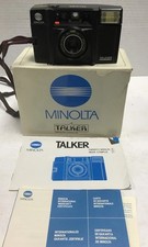 Minolta Talker Auto Focus Camera 35mm f2.8 Lens Voice Box, Manual Powers On