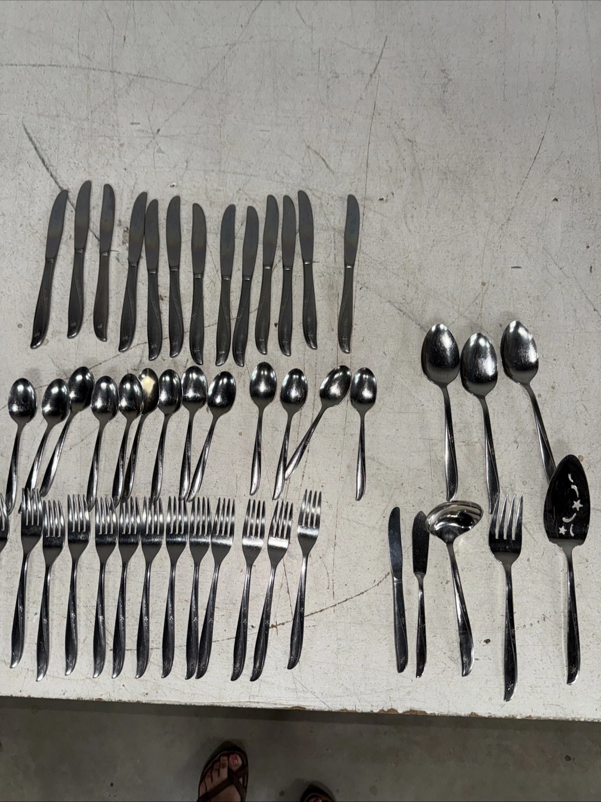 Vintage Oneida Twin Star Community Stainless Betty Crocker Flatware - 47 pieces