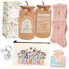 Best Grandma Ever Gift Set - Birthday Gifts for Grandma from Grandkids, Pink