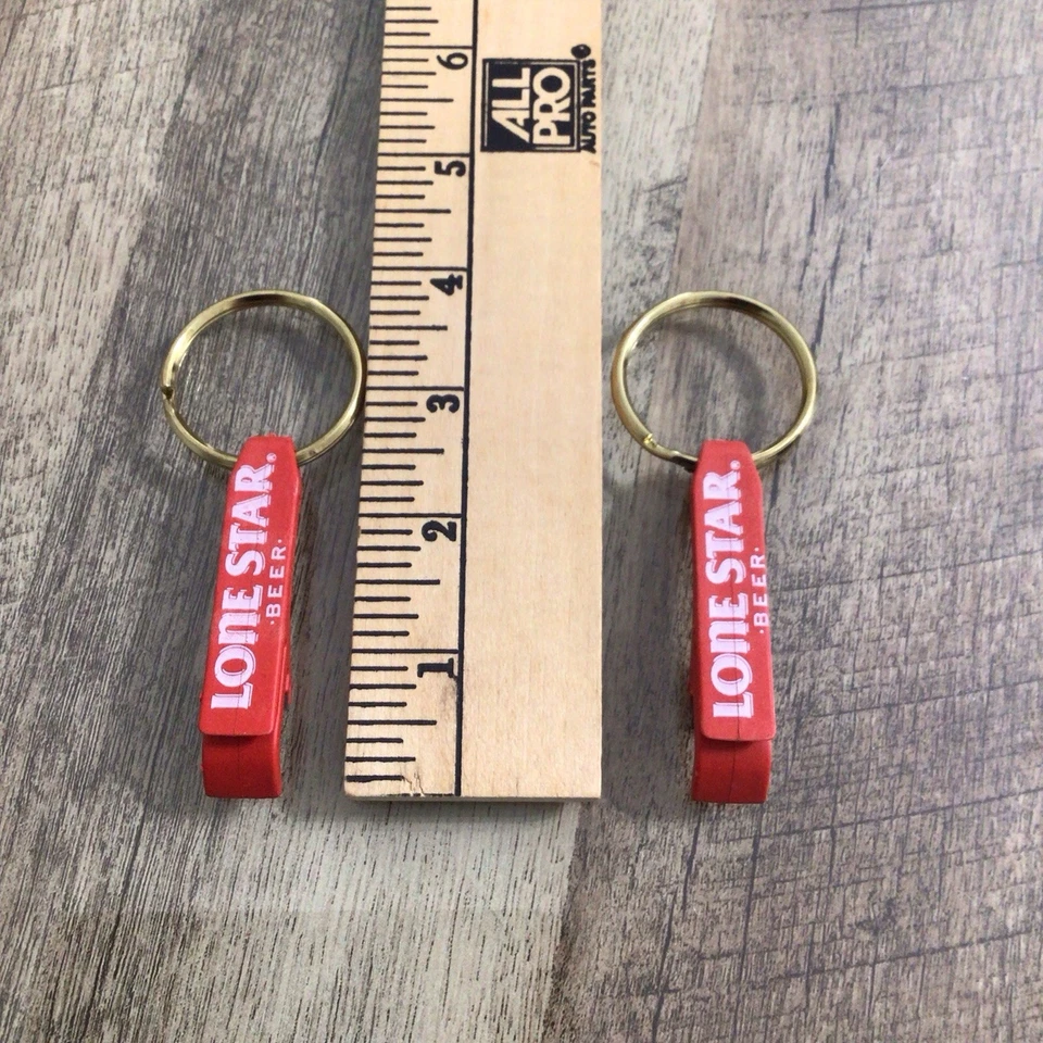 Lote de 2 llaveros abridores de botellas de cerveza Lone Star vintage Foto 3 de 4