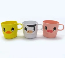 Nissin Foods Chicken Ramen Mug & Stack Cup Set 3 Pcs 8cm Ltd Ed Used