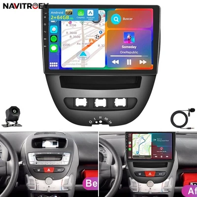 KAM+ Für Toyota Aygo Citroen C1 Peugeot 107 Autoradio Android 15 GPS NAV Carplay - Bild 1 von 4