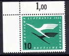 10 Pf Lufthansa Mi 206Vb ** Corner 1 Luxury!