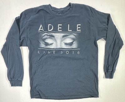 Adele Live 2016 Tour Long Sleeve Shirt Black Size L Concert Merch Graphic Tee