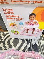 Bright Starts JuneBerry Walk-a-bout Baby Walker Pink Lights & Sound