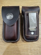 Leatherman Wave leather Sheath with belt clip. Buffalo snap. Sheath only.