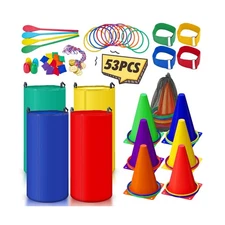 53PCS Outdoor Lawn Carnival Games Bean Bags Ring Toss Set Potato Sa... Fast Ship