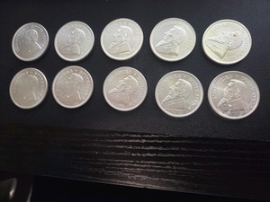 qty. 10 2023 South Africa 1 oz .999 Fine Silver Krugerrand Coin BU In Stock