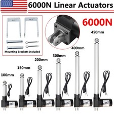 6000N 1320lbs Heavy Duty DC12V 4"-18" Linear Actuator W/ Brackets Electric Motor