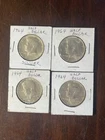 1964 Kennedy Silver Half Dollar 90% Silver Lot Of 4