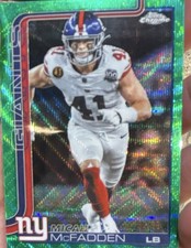 Topps 2025 Chrome Micah McFadden Serial Numbered /99 New York Giants #232