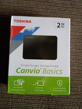 Toshiba Canvio Basics 2TB External Hard Drive Portable USB 3.2 Black DTB420
