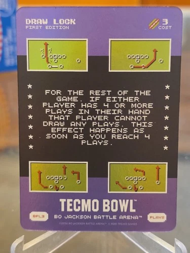 Bo Jackson Battle Arena Tecmo Bowl Bonus Plays Foil BPL3 DRAW LOCK