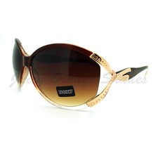 Round Oversized Sunglasses Women's Shades Unique Tie Knot Design UV400