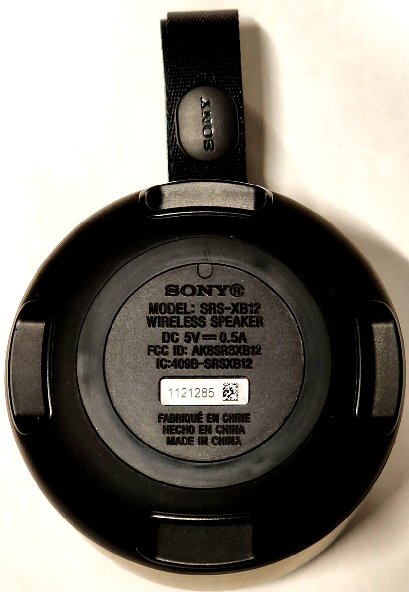 Sony SRS-XB12 Wireless Portable Speaker Waterproof Bluetooth Black