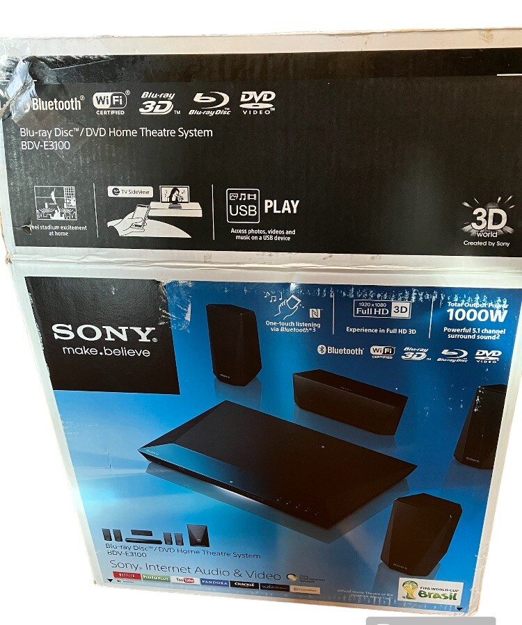 NEW FACTORY SEAL SONY BDV E3100 BLU RAY DISC DVD BLUETOOTH HOME THEATER