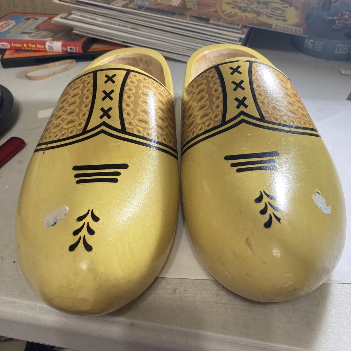 Yellow Wooden Dutch Style Shoes. Brand New. Size 27 eBay