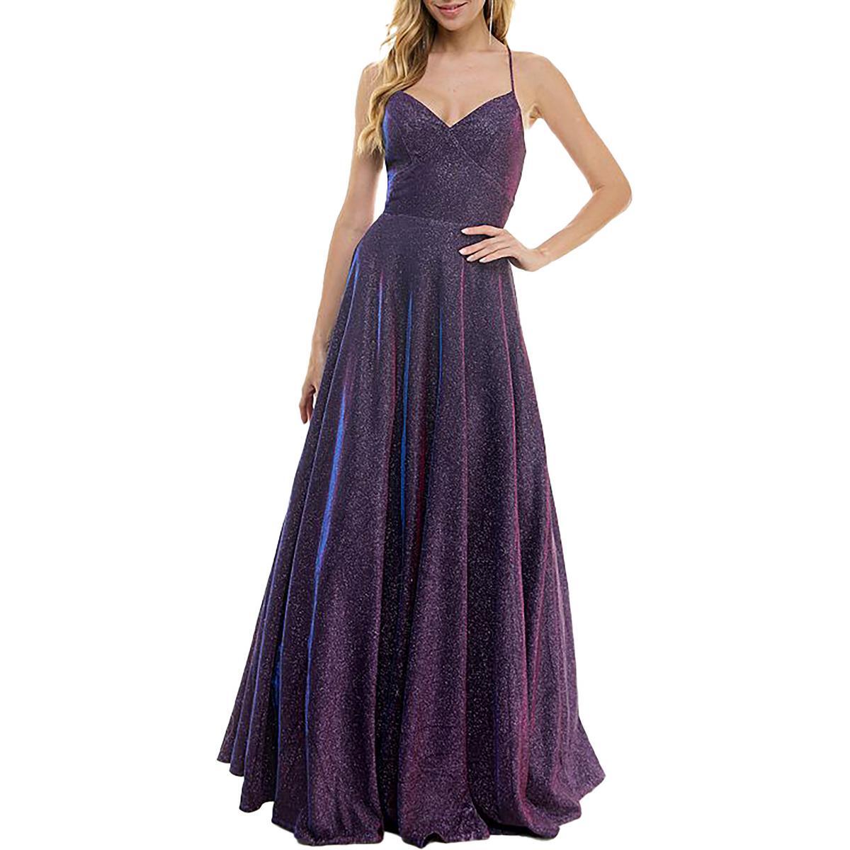 Женское вечернее платье для выпускного вечера City Studio с блестками на шнуровке для юниоров BHFO 5582