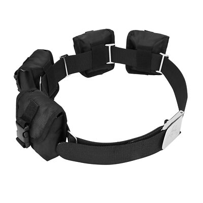 Scuba Weight Belt with Detachable 4 Pockets QuickRelease Buckle Diving Pocket...