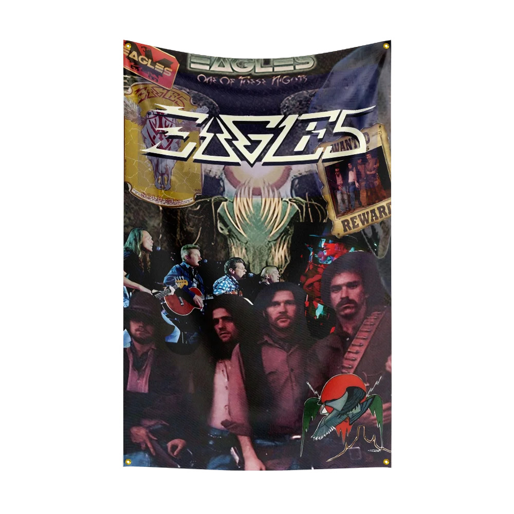 3x5 Ft The Eagles Heavy Rock Band Flag Banner Wall Art Music Tapestry + Grommets