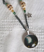 KETTE COLLIER GRÜN & ANHÄNGER   NACHTHIMMEL   Halloween Gothic LARP