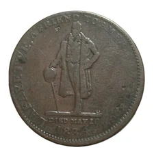 Attleboro, Mass. 1834 H.M. & E. I Richards Hard Times Token