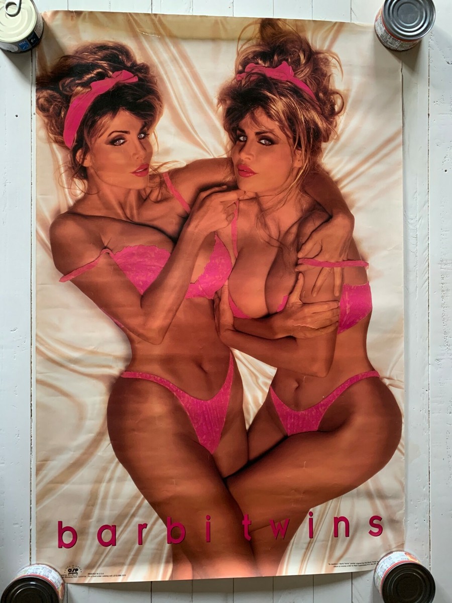 Original 1993 Vintage Poster Barbi Twins Sexy Lingerie Beautiful Woman Pin  Up | eBay