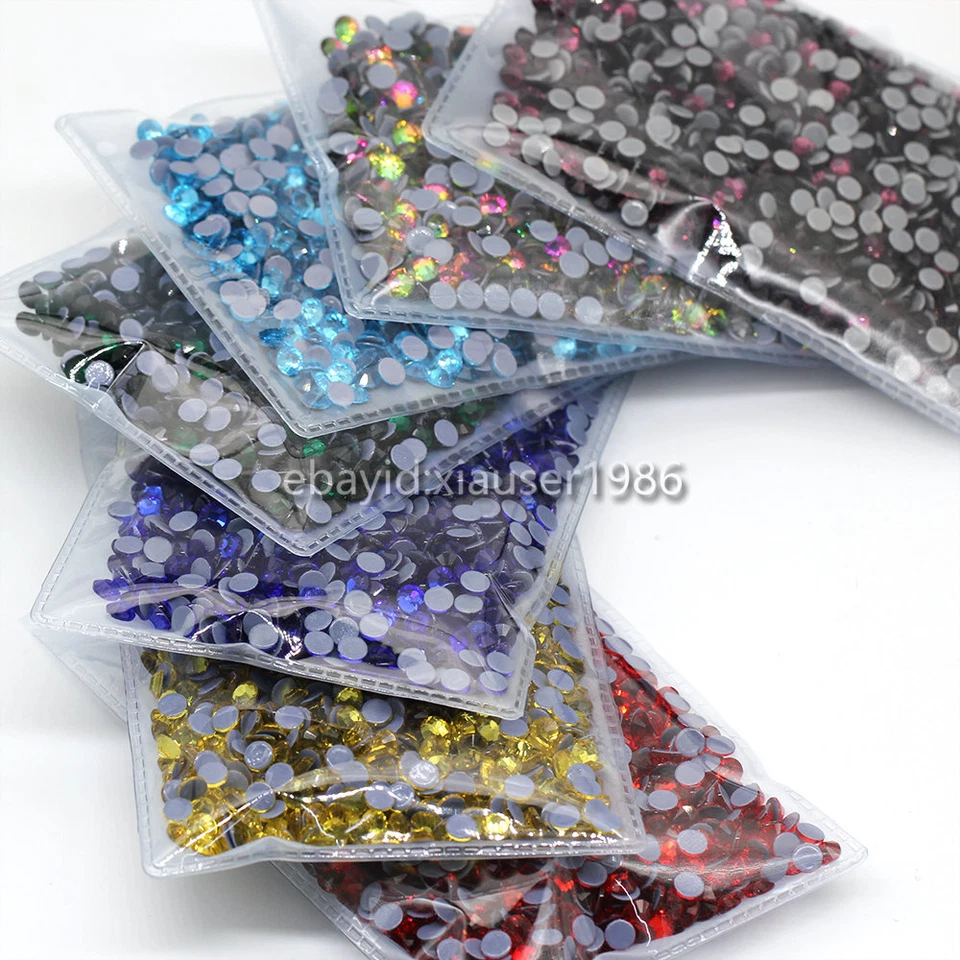 1440 piezas SS20 5mm Hotfix Estrás Tapa Plana Vidrio Brillo Gemas para Ropa Decoración Foto 4 de 4