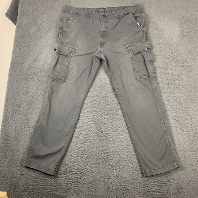 Levis Mens Cargo Pants 40x30* Straight Gray Stretch Cotton Pockets Casual
