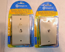 Southwestern Bell S60607 Modular Outlet for Phone or Modem Connections Lot of 2