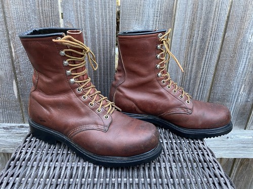 Vintage Red Wing Brown Leather Steel 