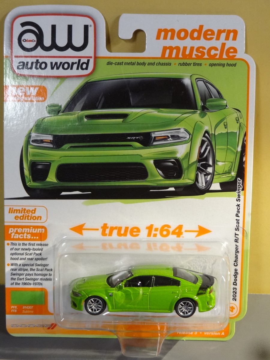ミニカー Dodge Charger AUTO WORLD - 2023 DODGE CHARGER R/T SCAT PACK SWINGER - MODERN