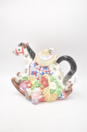 Vintage Fitz & Floyd Omnibus Countryside Rocking Horse Teapot – Decorative - Picture 17 of 24