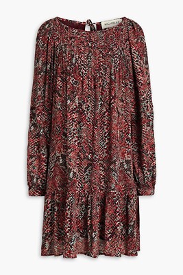 burgundy snake print dress Burgundy Snake Print Button Up Maxi Dress main image 1
