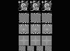 Optical Illusions 16 pcs 0.75 to 1.25 Inch White Fused Glass Decals