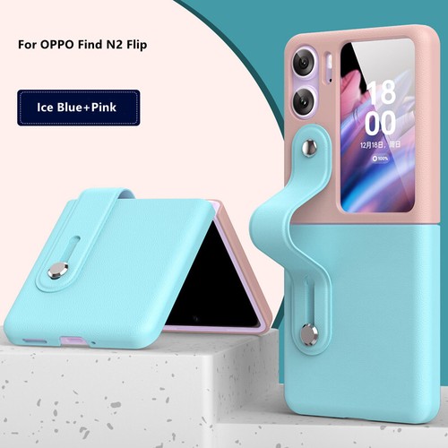 For OPPO Find N2 Flip Luxury Leather Casual Case Stand Shockproof Hard Cover - Picture 2 of 13