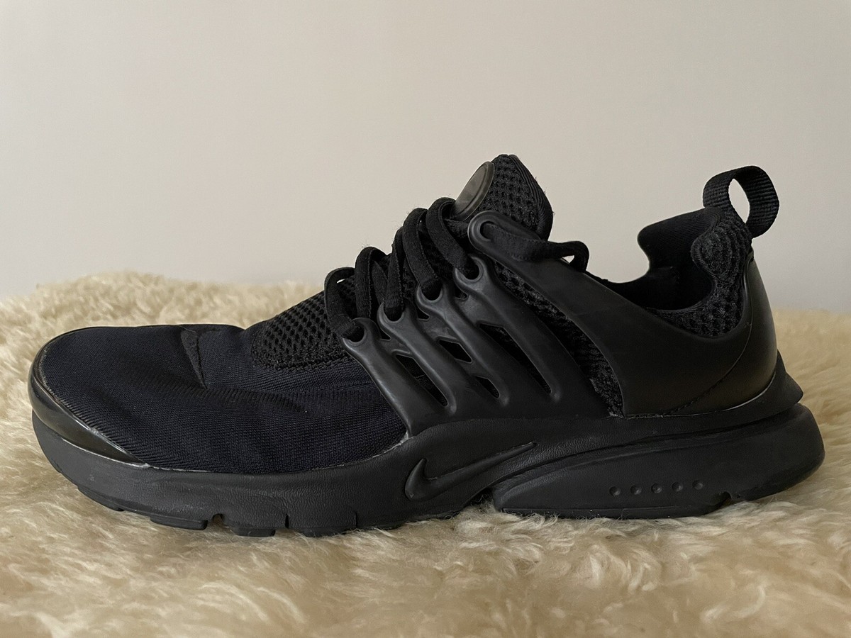 Nike Air Presto GS Triple Black Blackout 833875-003 Running Size 6Y