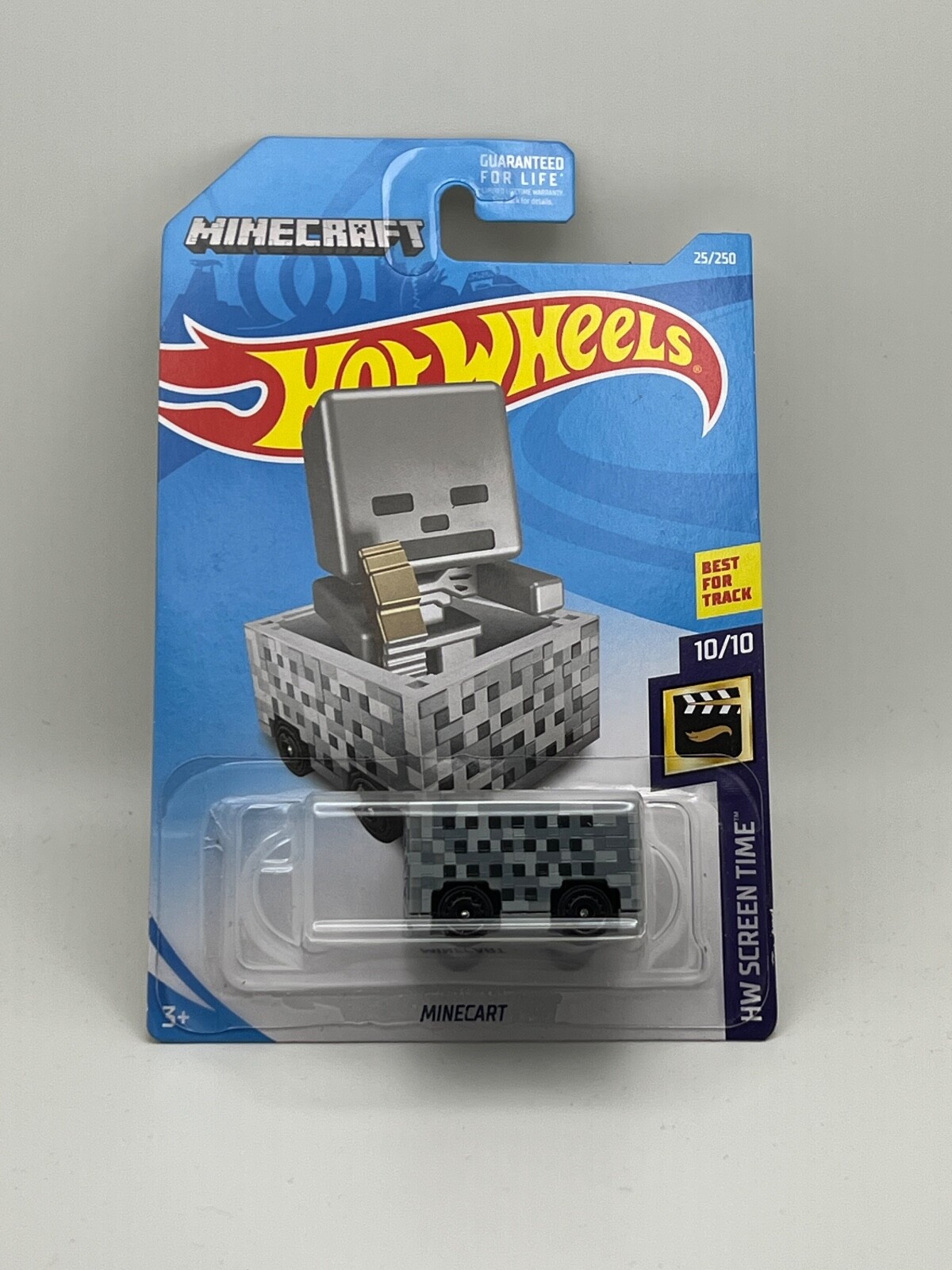 2017 Hot Wheels Minecraft Minecart #25 HW Screen Timw 10/10 Gray 1:64