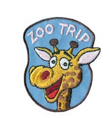 Girl Boy Cub ZOO TRIP Giraffe Fun Patches Crests Badges SCOUT GUIDE Visit Tour