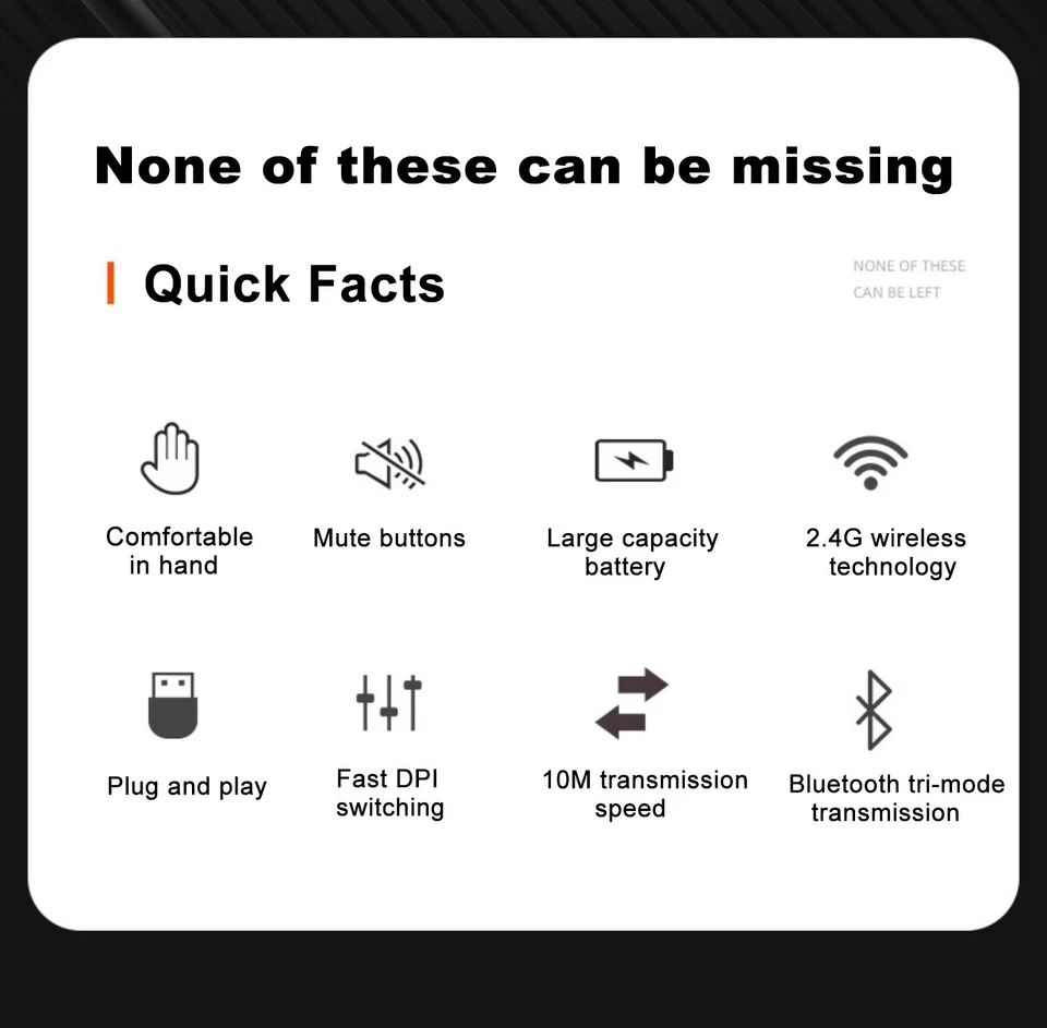 2.4GHz Wireless Optical Mouse USB Rechargeable RGB Cordless Mice For PC Laptop - Image 2 of 4