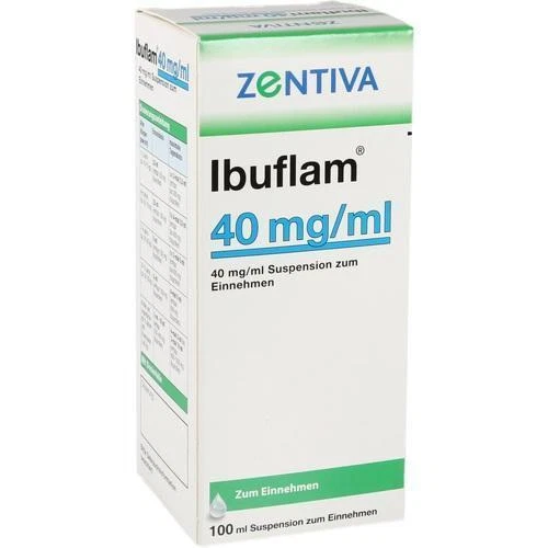 ZENTIVA PHARMA GMBH IBUFLAM 40 mg/ml Suspension Kindersaft zum Einnehmen 100ml Fiebersaft 9731739