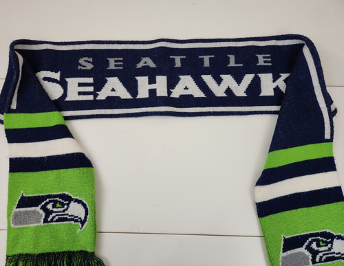 Sciarpa sci Seattle Seahawks invernale collo caldo NFL calcio maglia frangia verde/blu - Foto 2 di 4