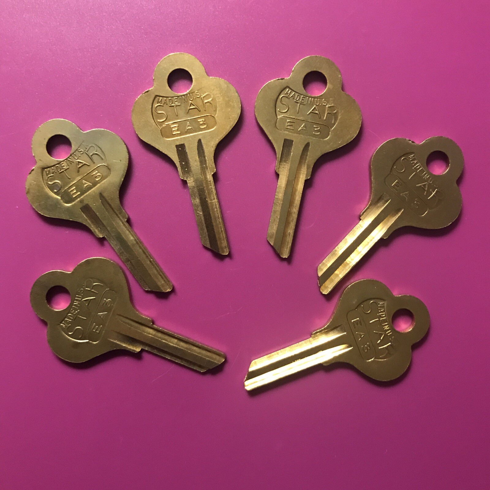 Star EA3 BRASS Key Blanks Set of 6 Locksmith [k] | eBay