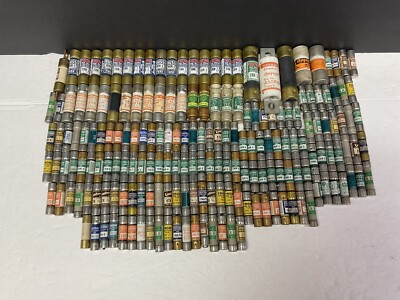 200 Assorted Sizes Brands Fuses: Buss, Fusetron, Limitron, Tron, Gould (NOS)