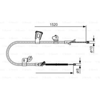 Bosch Handbremsseil Bremsseil Hinten Links Passend FüR Toyota Yaris SCP1_