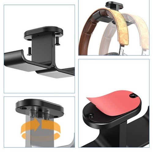 Double Hook Hanger Bracket Space Efficient Under Desk Mount Rack Holder Stand - Photo 3/8