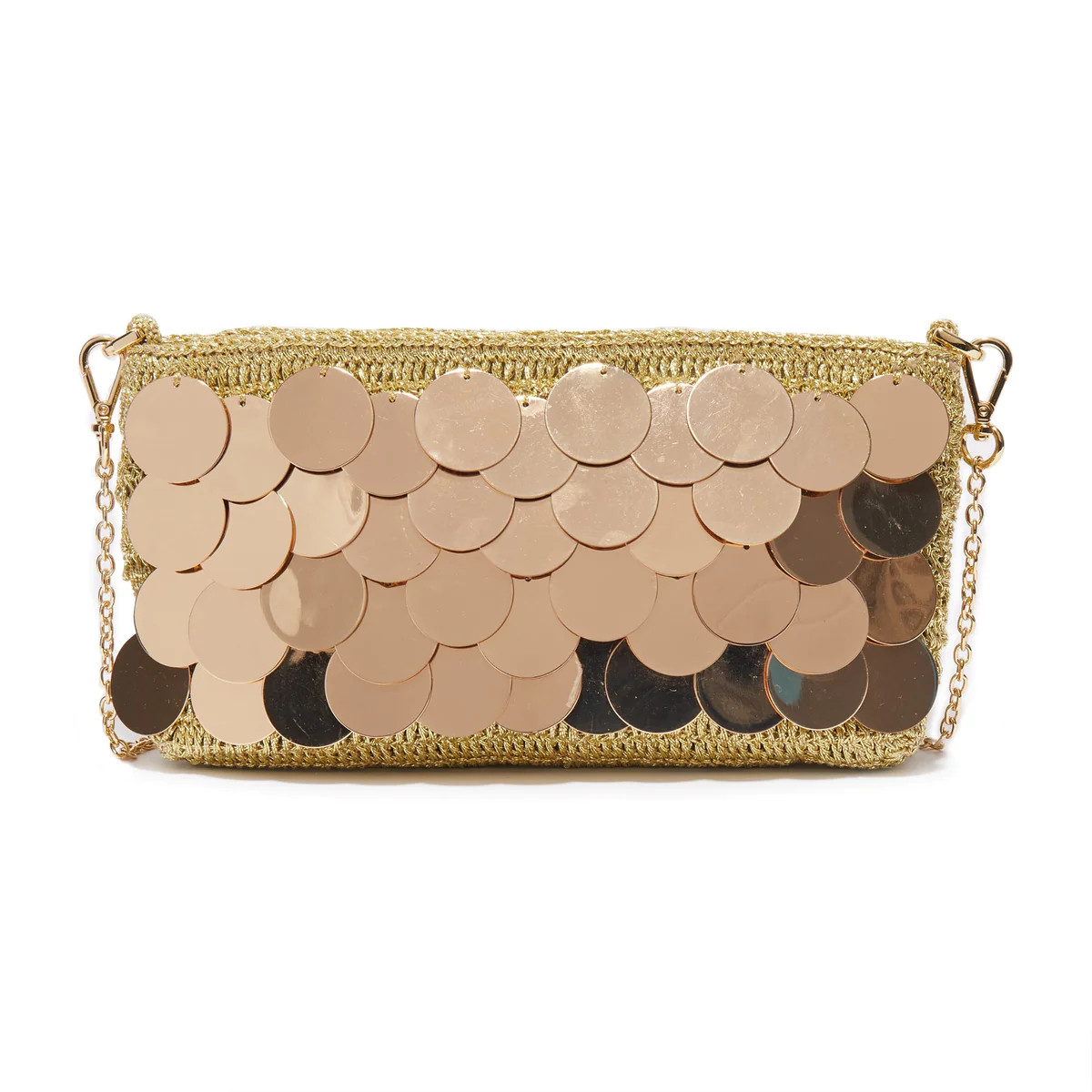 Lele Sadoughi Gema Disco Shoulder Bag NWT Gold image 2