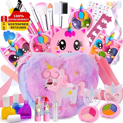 LUBIBI Einhorn Kinderschminke Schminkkoffer 21PCS Make up Schminkset Spielzeug Safe