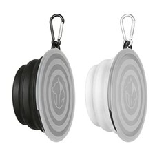 2 Pack Collapsible Dog Bowl Portable Travel Feeding Dish Bowls with Lids