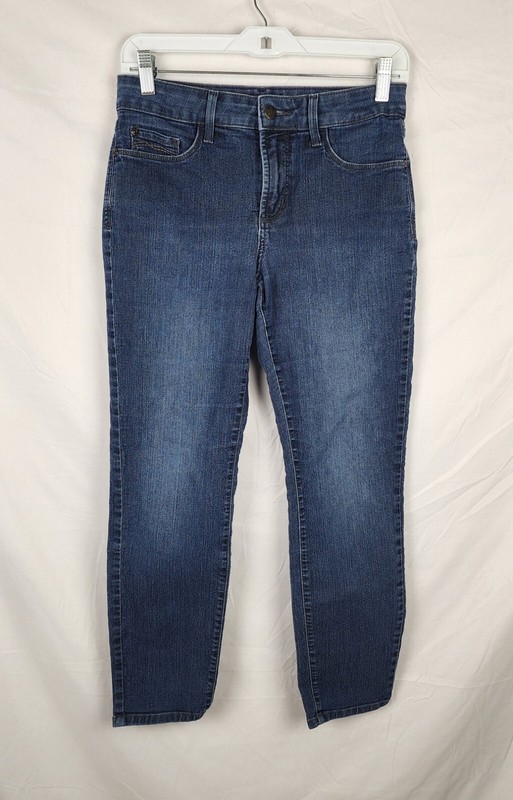 NYDJ Not Your Daughter's Jeans Ankle Blue Dark Wash Denim Jeans Women's sz 4